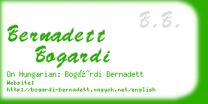 bernadett bogardi business card